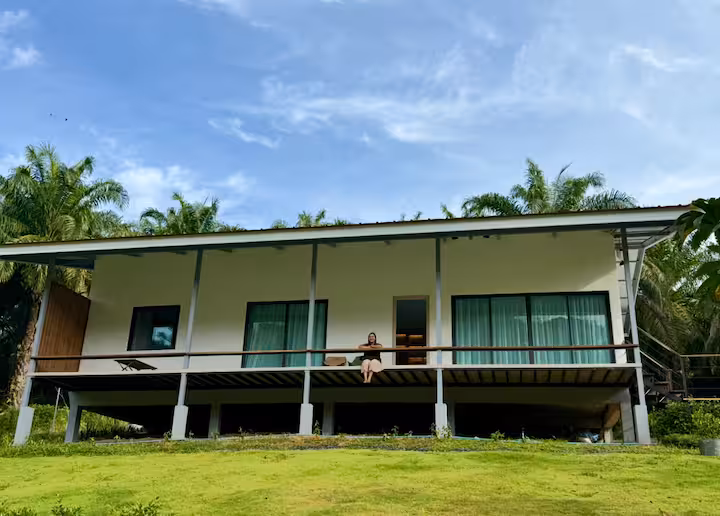 Private palm garden exterior at Klang Suan 68, Phang Nga Thailand